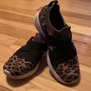 Skechers Brown Leopard Slip-On Sneakers